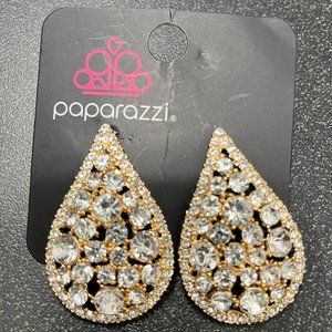 Pierced Faux Diamond Earrings
